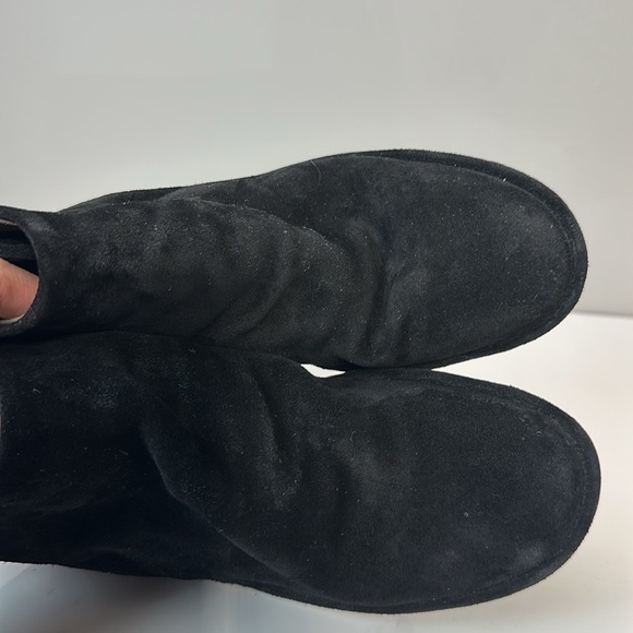 Fly London Yebi Ruched Suede Wedge Booties Size 10 - Picture 12 of 16